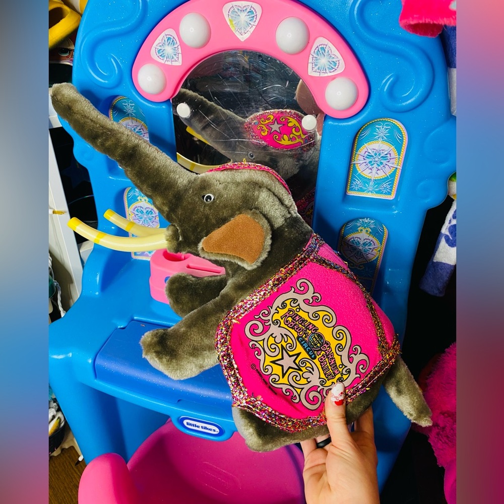 Vintage Barnum circus elephant plush